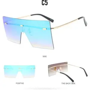 Elegant Menwomen Pc Lens Oversized Square Matrix Sunglasses