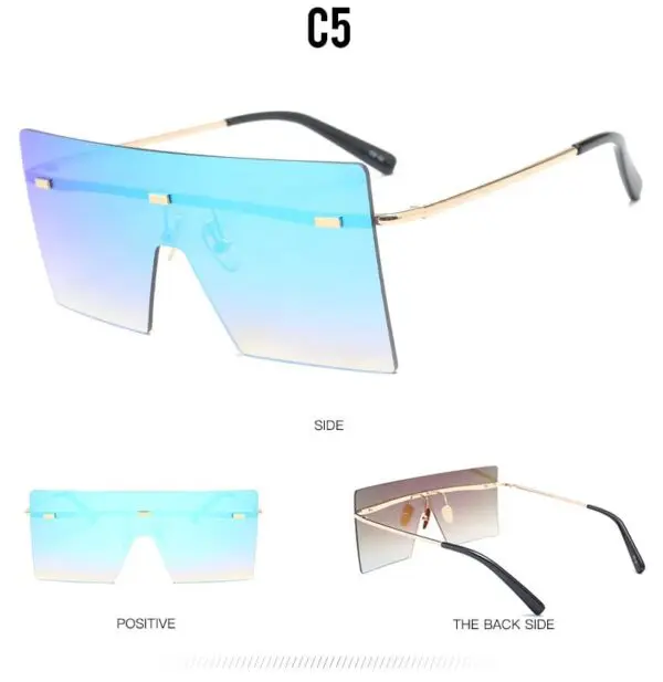 Elegant Menwomen Pc Lens Oversized Square Matrix Sunglasses