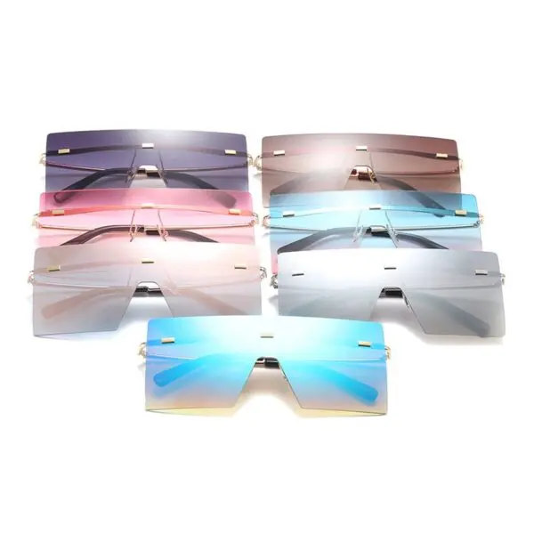Elegant Menwomen Pc Lens Oversized Square Matrix Sunglasses