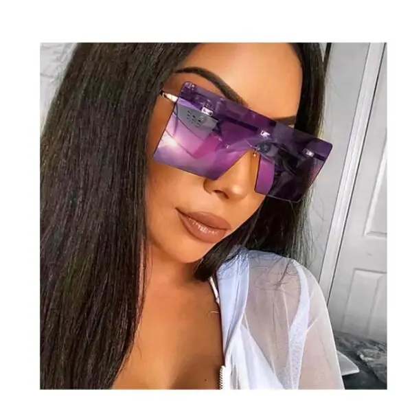 Elegant Menwomen Pc Lens Oversized Square Matrix Sunglasses