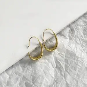 Gold Hammered Hoop Earrings Unique Chunky Basket Earrings for Women African Big  Earrings Boucles D Oreille Femme - Image 4