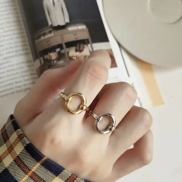 O Shape Oval Geometric Rings