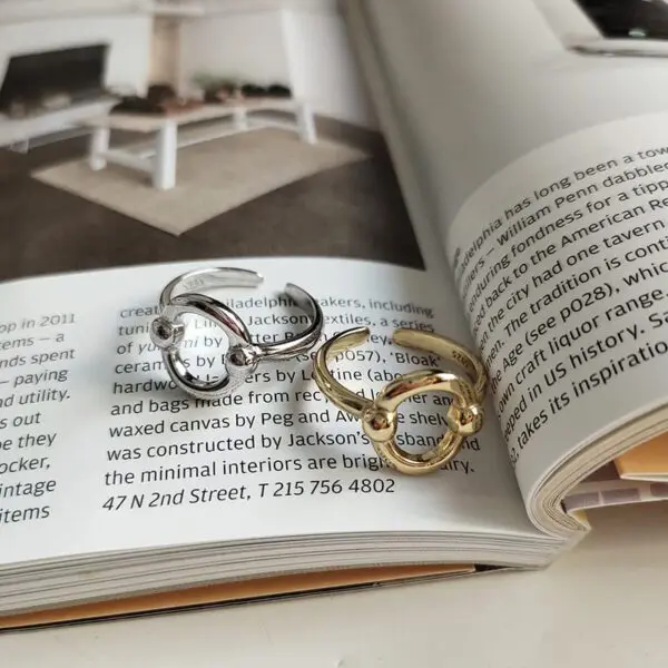 O Shape Oval Geometric Rings