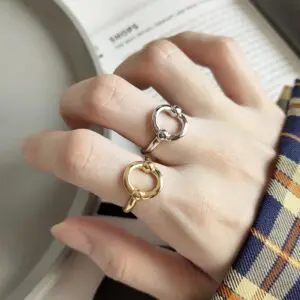 O Shape Oval Geometric Rings