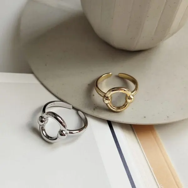 O Shape Oval Geometric Rings