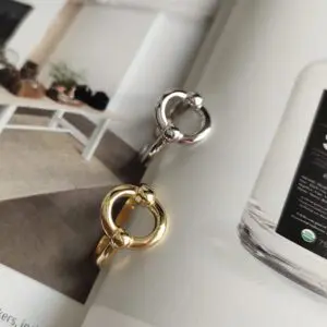 O Shape Oval Geometric Rings