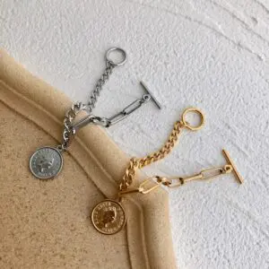 Portrait Coin Chain Bracelets