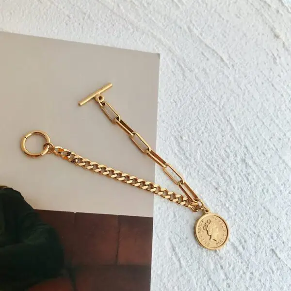 Portrait Coin Chain Bracelets