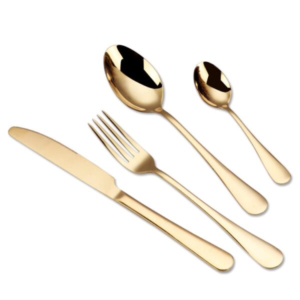 Stainless Steel Gold Cutlery Set