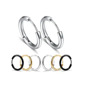 Stainless steel thickened earrings