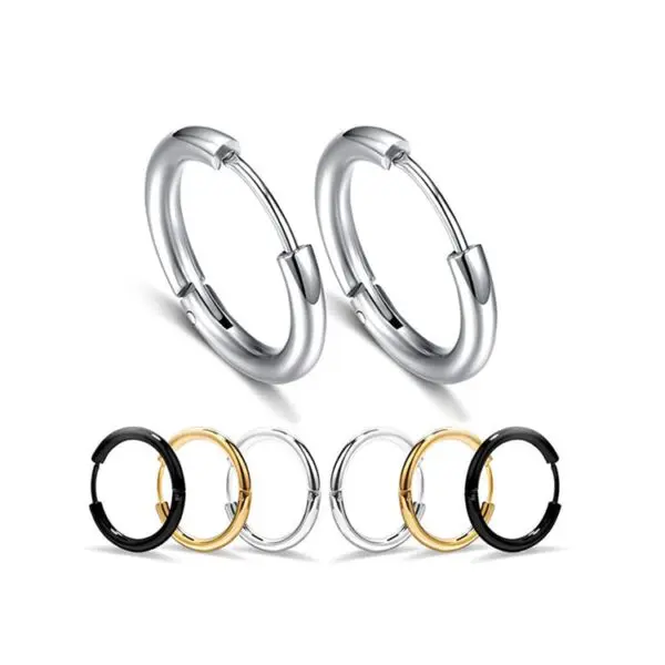 Stainless steel thickened earrings