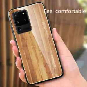 New Wooden Pattern Tempered Glass Phone Case For Samsung Models - Image 4