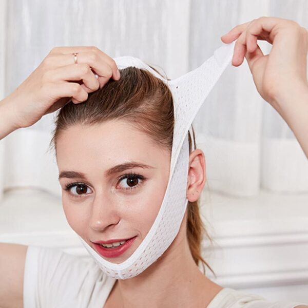 Breathable V Face Cheek Lift Up Band Reduce Double Chin Belt