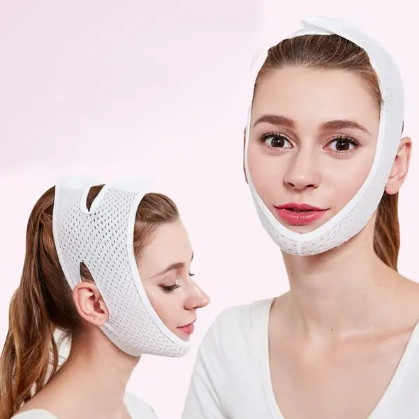 Breathable V Face Cheek Lift Up Band Reduce Double Chin Belt