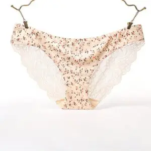 Women Bikini Lingeries Ladies Sexy Lace Transparent Underwear Ice Silk Seamless Leopard Printed Panties