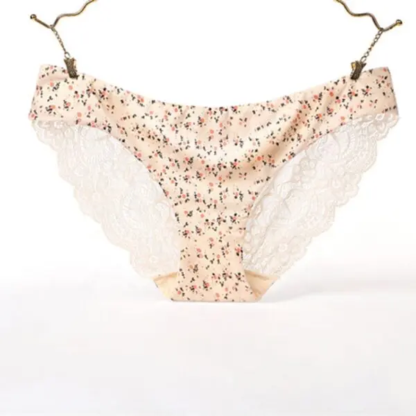 Women Bikini Lingeries Ladies Sexy Lace Transparent Underwear Ice Silk Seamless Leopard Printed Panties