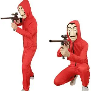 Money Heist The House of Paper, La Casa De Papel Halloween Party Cosplay Costume With Mask and Gloves