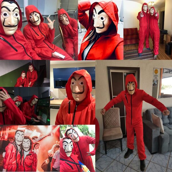 Money Heist The House of Paper, La Casa De Papel Halloween Party Cosplay Costume With Mask and Gloves