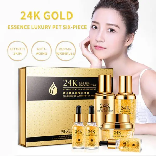 Professional Moisture anti-wrinkle 24K Gold Hyaluronic Acid Essence Set