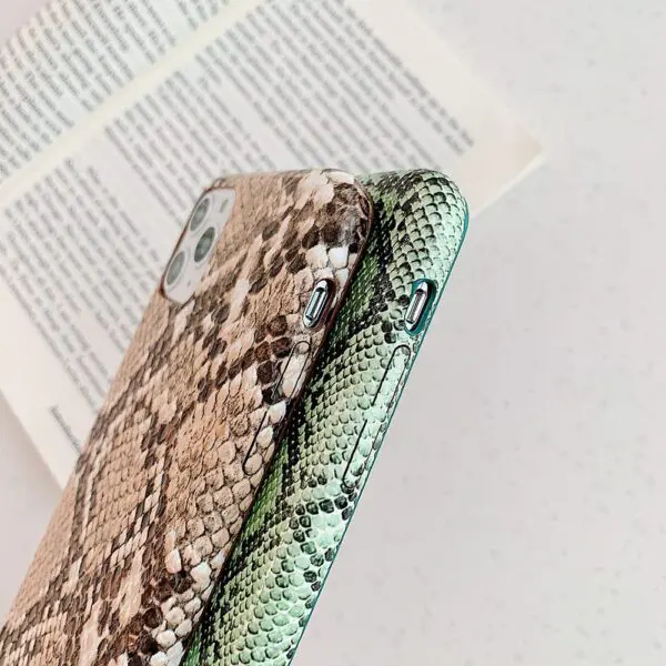 Scrub Snake Skin PU Leather Cases