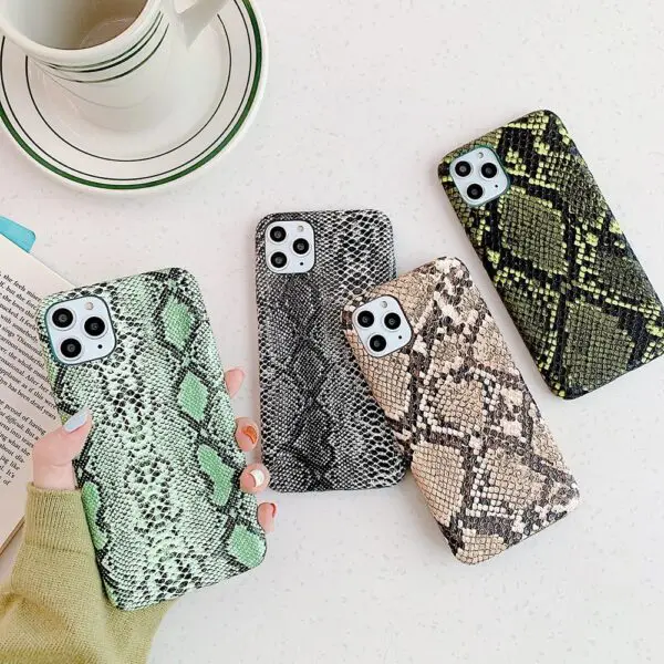 Scrub Snake Skin PU Leather Cases