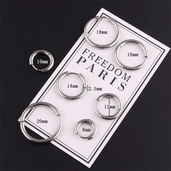 Stainless steel thickened earrings