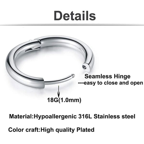Stainless steel thickened earrings