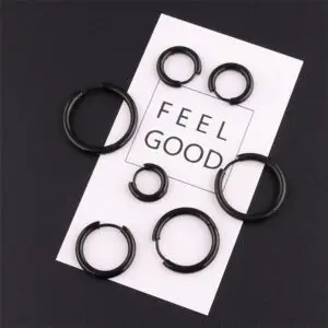 Stainless steel thickened earrings