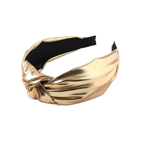 2020 Fashionable Bright Color PU Knot Wide Acrylic Women Hair Band