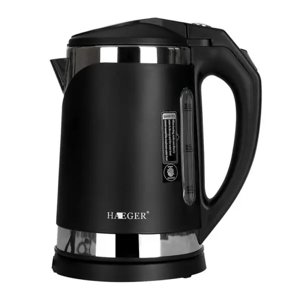 HAEGER Stainless Steel Electric Kettle 360 Degree Rotatioautomatic Power-off Function Fast Heating