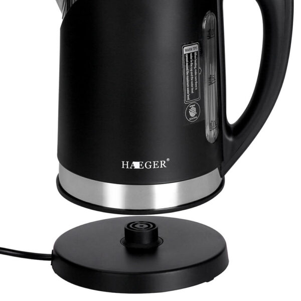 HAEGER Stainless Steel Electric Kettle 360 Degree Rotatioautomatic Power-off Function Fast Heating