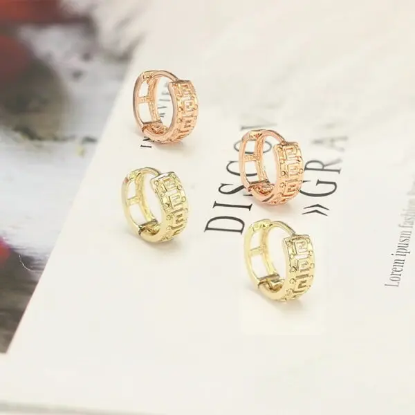 Jewelry champagne gold Plated brass Fashion Earrings