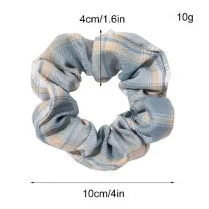 Lattice Print Cotton Elastic Hair Band Custom Designer Scrunchies Elastic Hair Band.