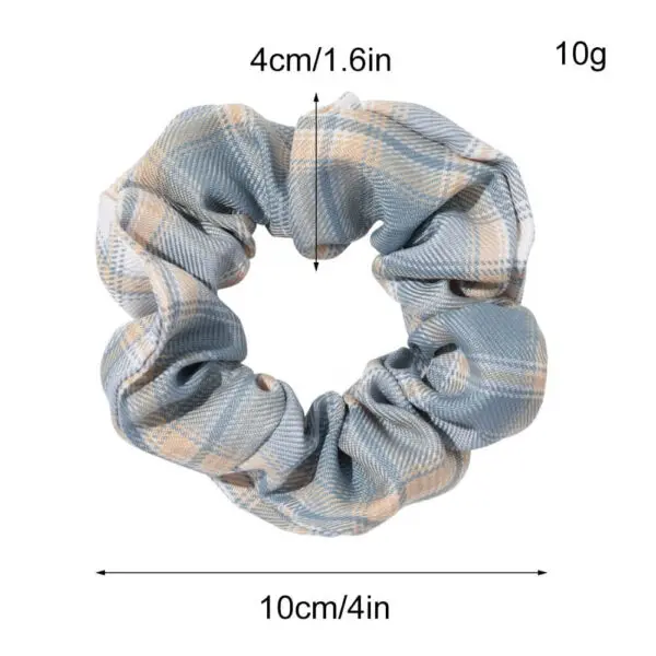 Lattice Print Cotton Elastic Hair Band Custom Designer Scrunchies Elastic Hair Band.