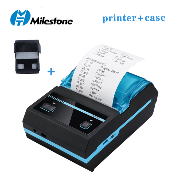 MHT-P5801 Milestone mini portable Bluetooth thermal printer photo receipt bill printer