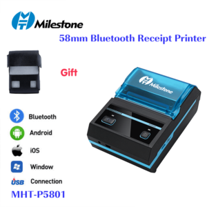 MHT-P5801 Milestone mini portable Bluetooth thermal printer photo receipt bill printer