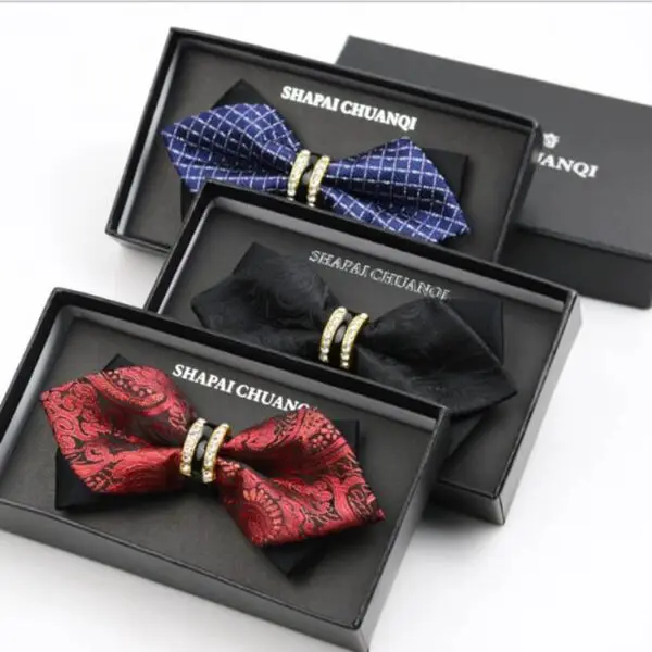 Men's Bow Ties Adjustable Pre-tied bowties for Boys Man in Gift Box