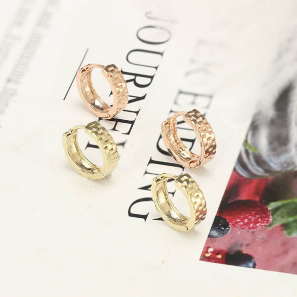 New Trend 14k champagne Jewelry Gold Plate Earrings