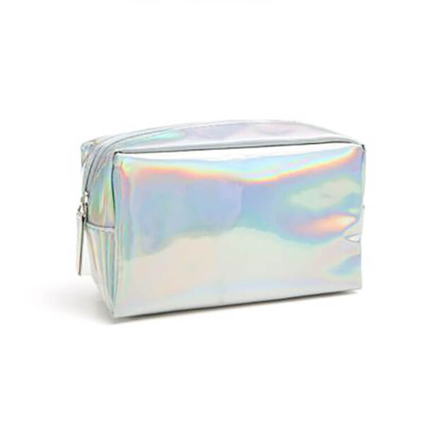 The New Square Pu Laser Simple Portable Large-Capacity Storage Waterproof Colorful Wash Cosmetic Bag