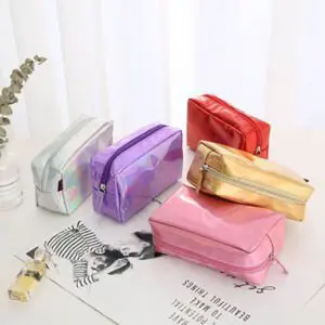 The New Square Pu Laser Simple Portable Large-Capacity Storage Waterproof Colorful Wash Cosmetic Bag