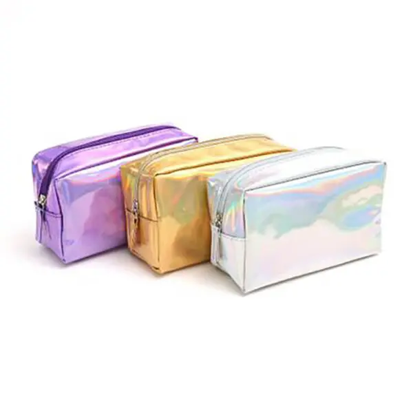 The New Square Pu Laser Simple Portable Large-Capacity Storage Waterproof Colorful Wash Cosmetic Bag