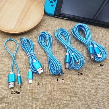 Multi Colors Braid Charging Phone Cable for Iphones, Type C Samsung and Micro for Android