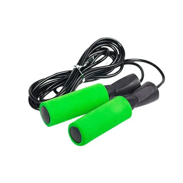 Adjustable Portable PVC Fitness Foam Handle Jump Rope.
