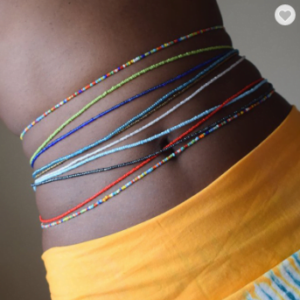 Custom African Ghana Bohemian Multi Layer Waist Beads Set