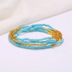 Custom African Ghana Bohemian Multi Layer Waist Beads Set