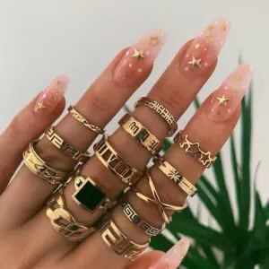 Fashion Gold Rings Set For Women