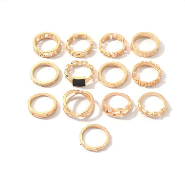 Fashion Gold Rings Set For Women