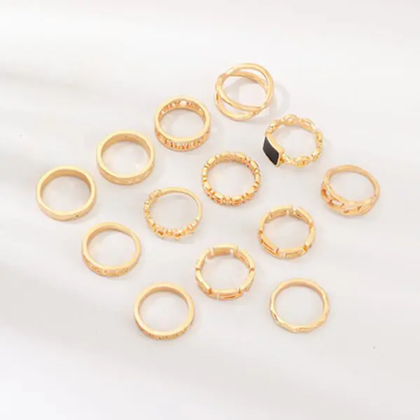 Fashion Gold Rings Set For Women