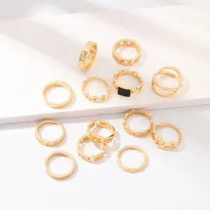 Fashion Gold Rings Set For Women