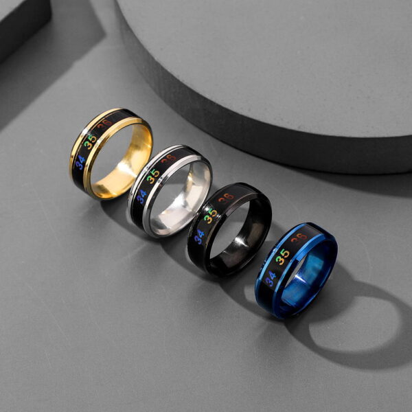 Fashion Intelligent Temperature Measuring, Changing Ring For Men and Women.